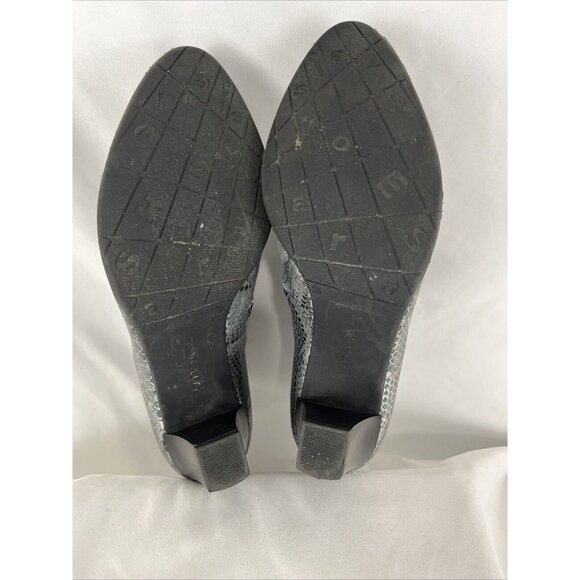 Ara Silver Metallic Snakeskin-Patterned German Booties - Picture 11 of 16